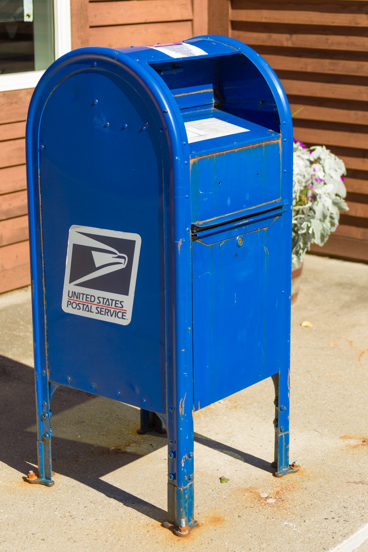 Caixa postal azul dos EUA