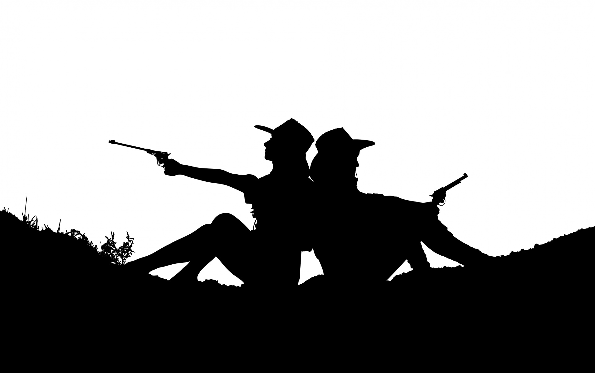 Cowgirls con pistole Sagoma
