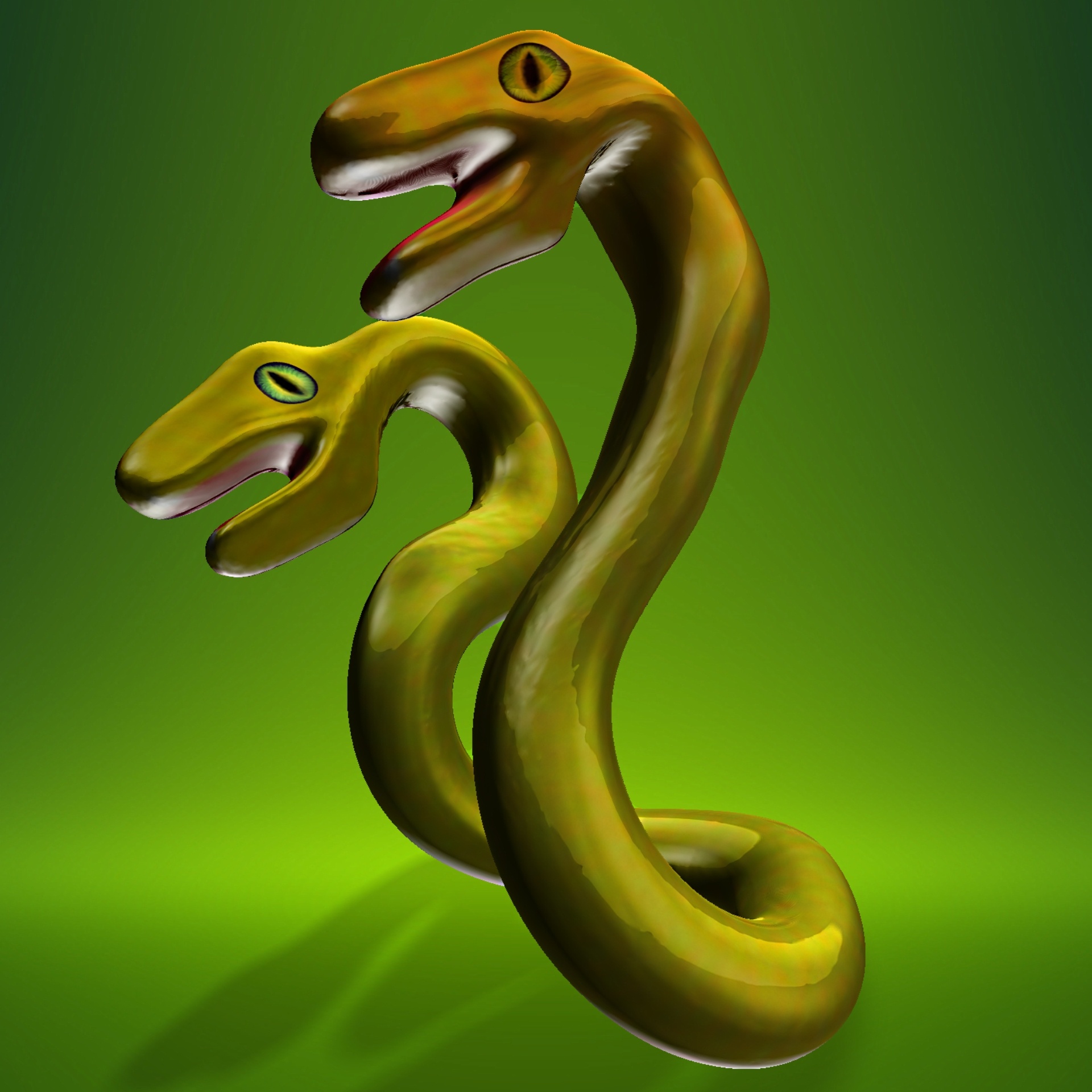 Doppio serpente testa