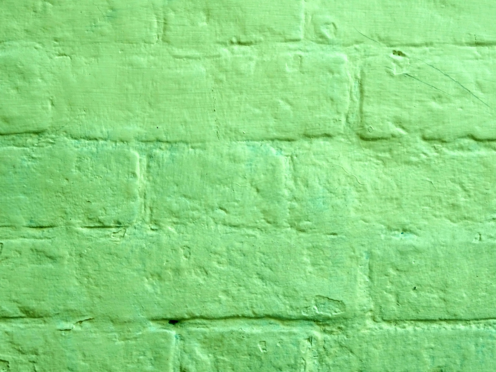绿色彩绘砖墙