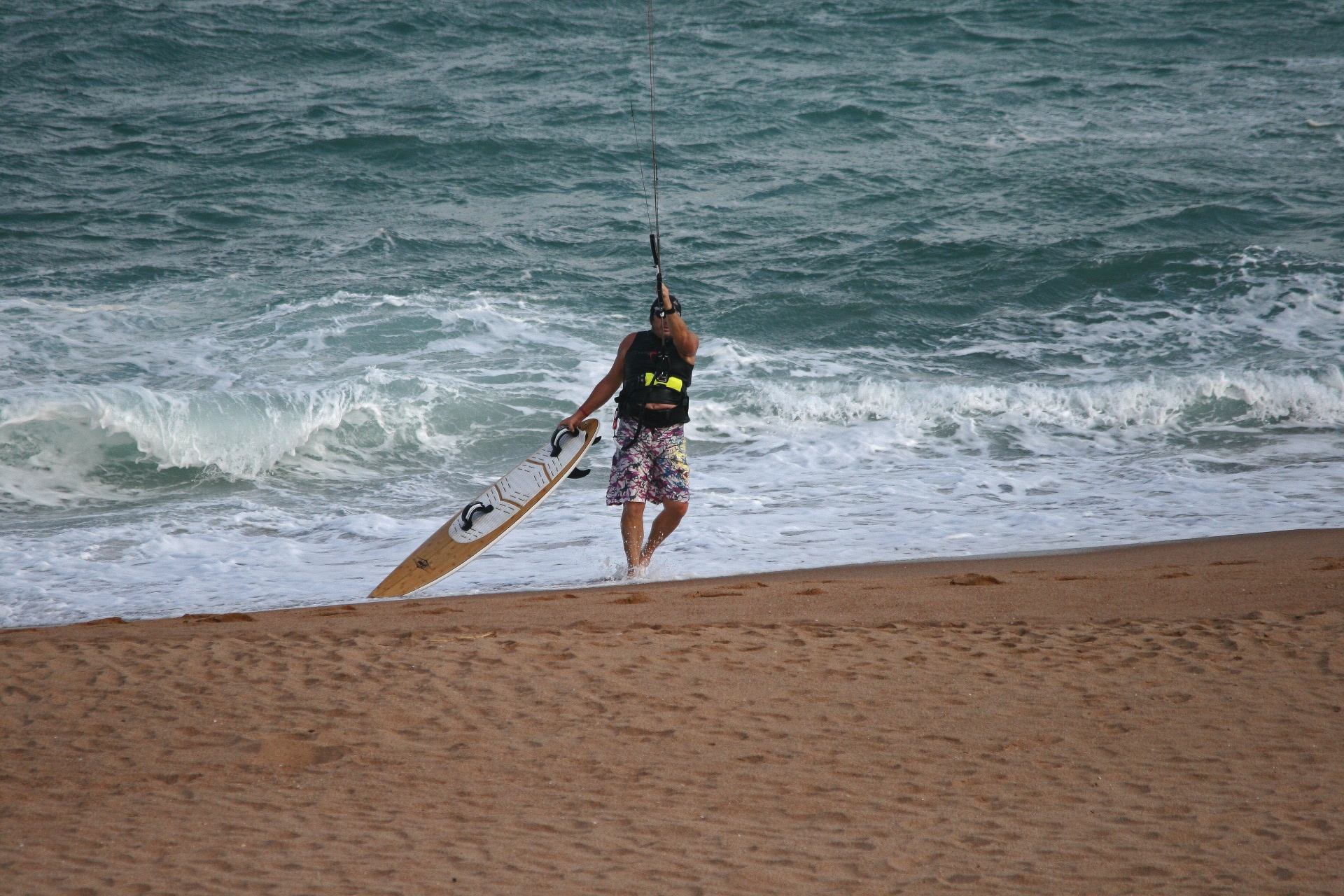 Kite surfer klaar