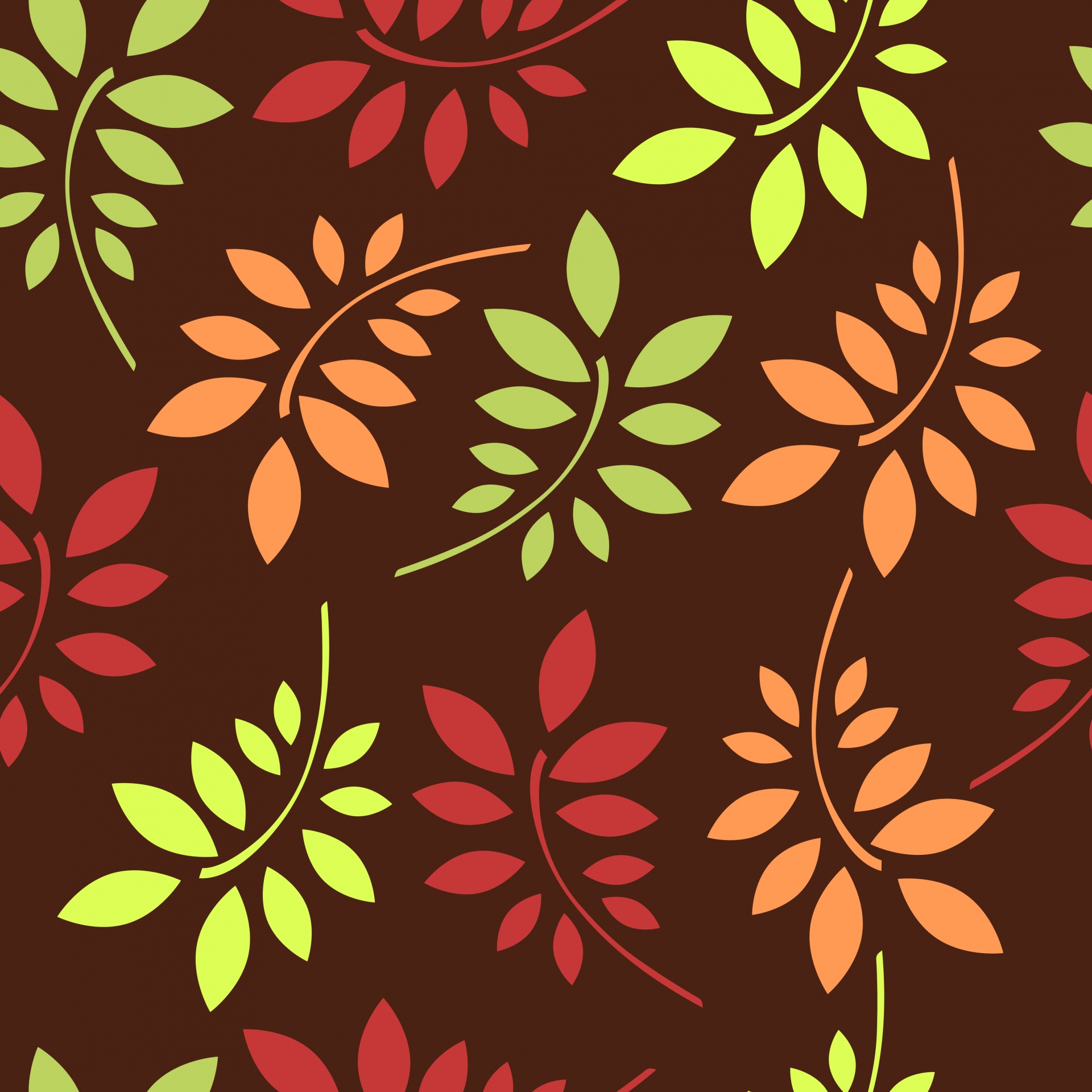 Blätter Tapeten-Muster Nahtlose