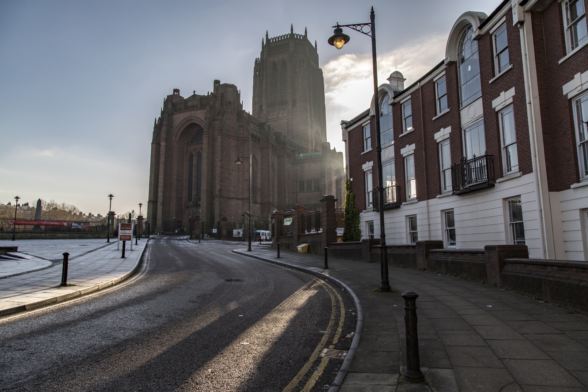 Cattedrale di Liverpool in inverno