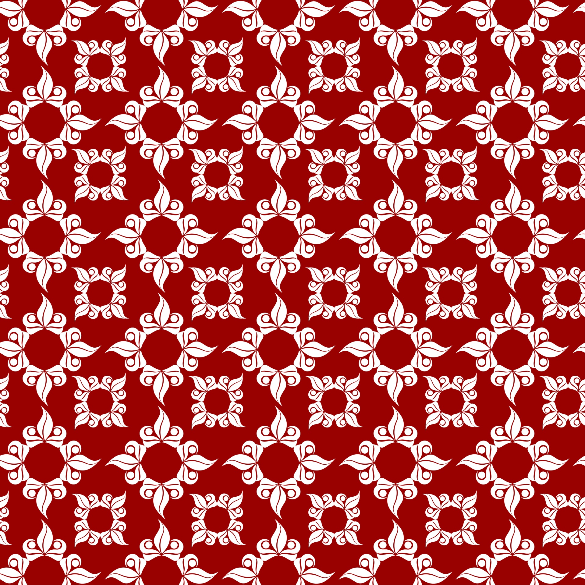 Ornamental rojo, fondo blanco