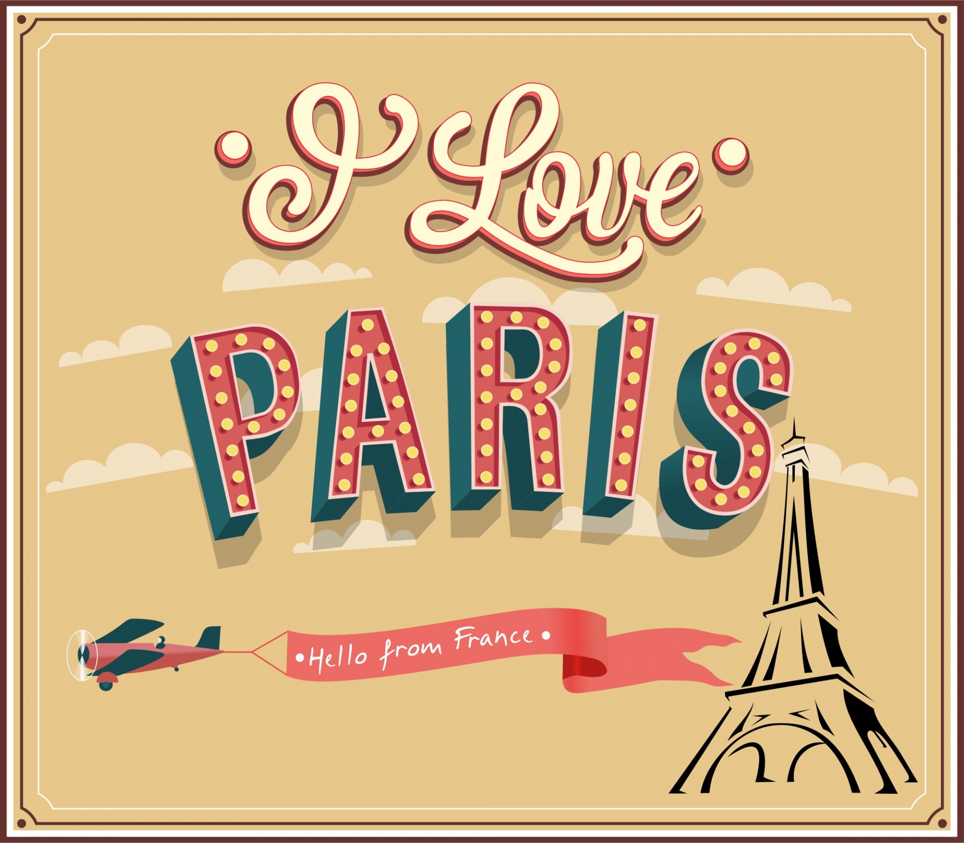 巴黎旅行海报