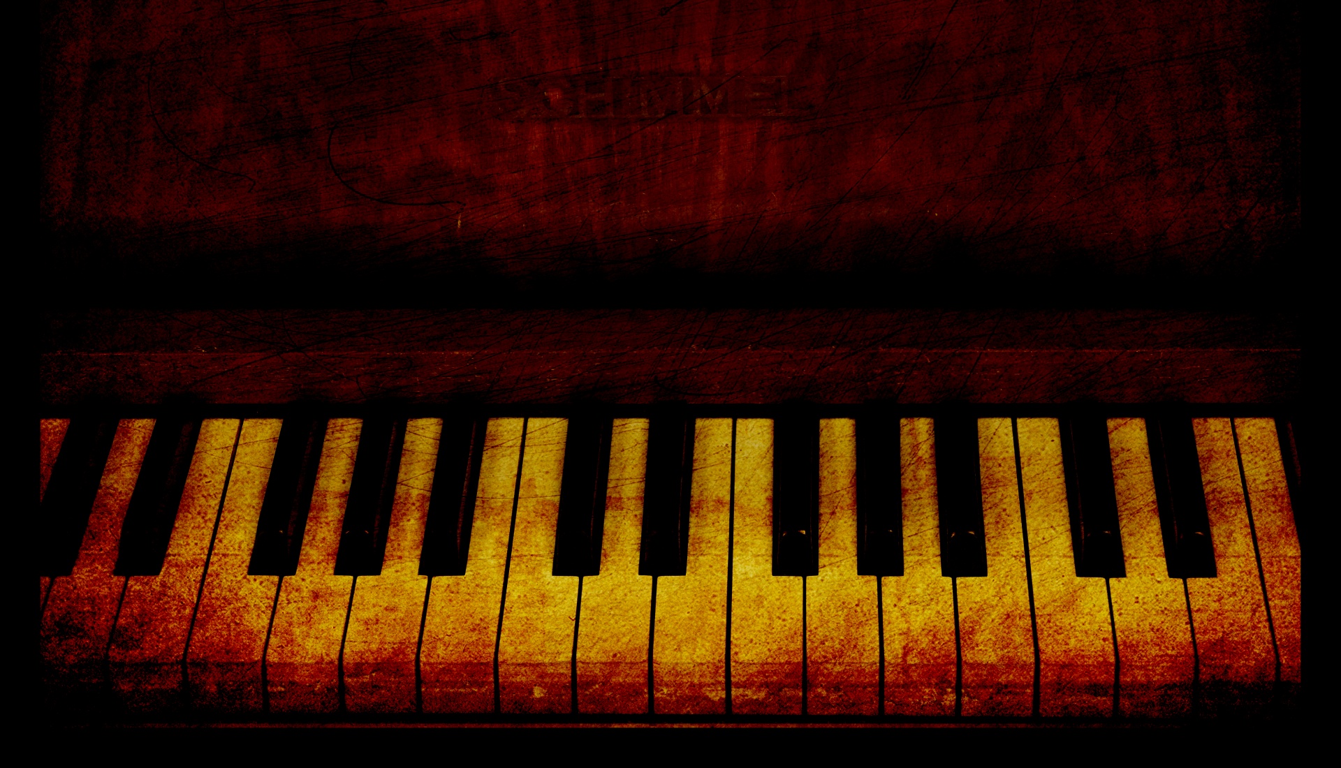 钢琴键复古