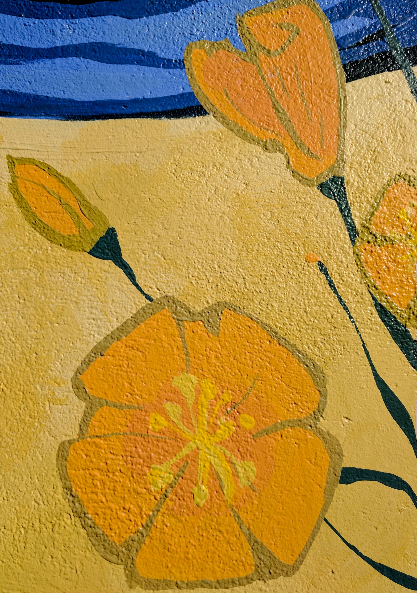 罂粟花壁画