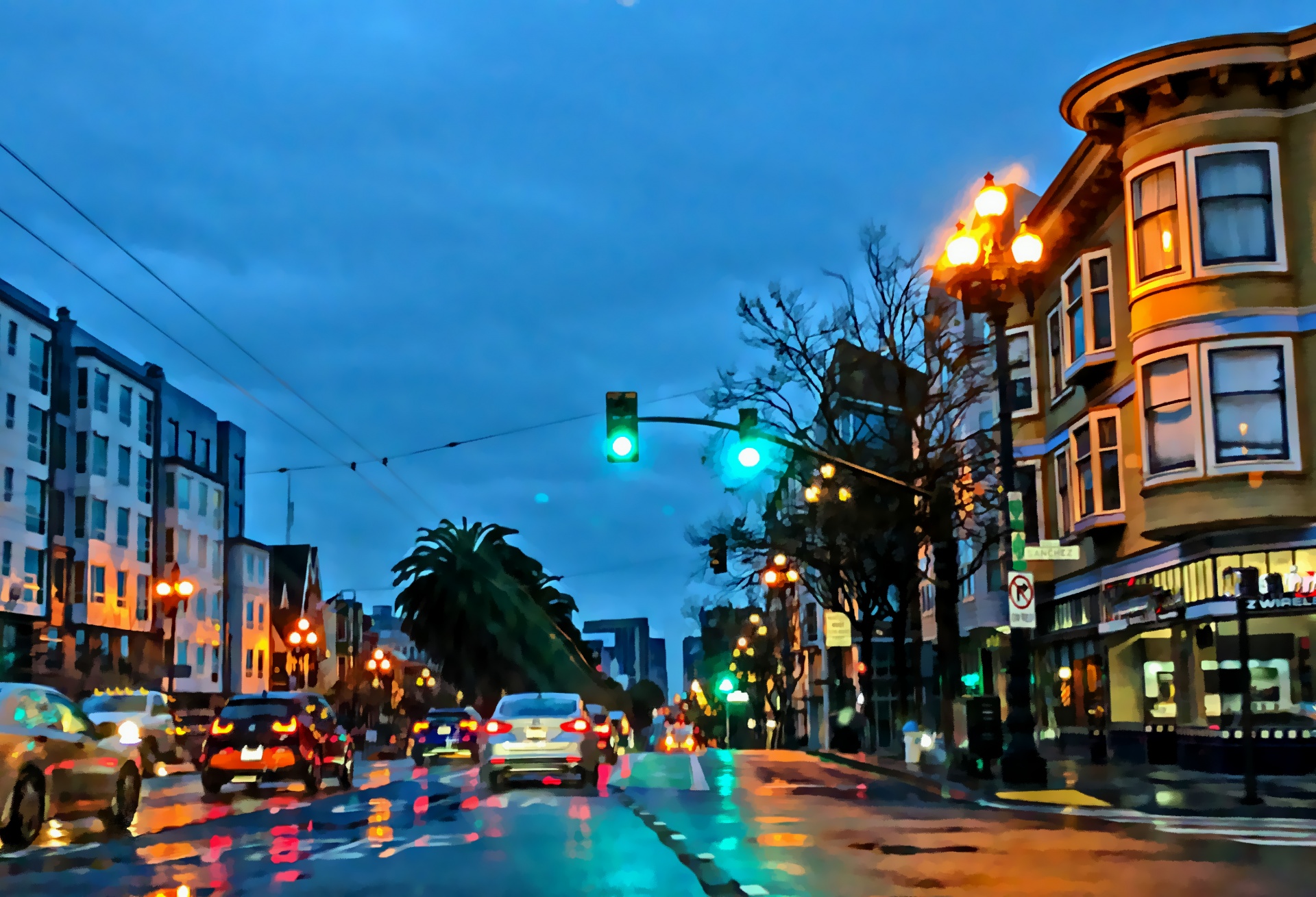 Pluie San Francisco Early Morning