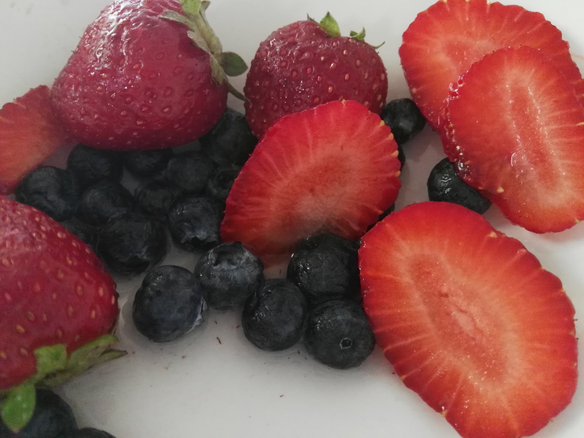 Strawberries and blueberries a