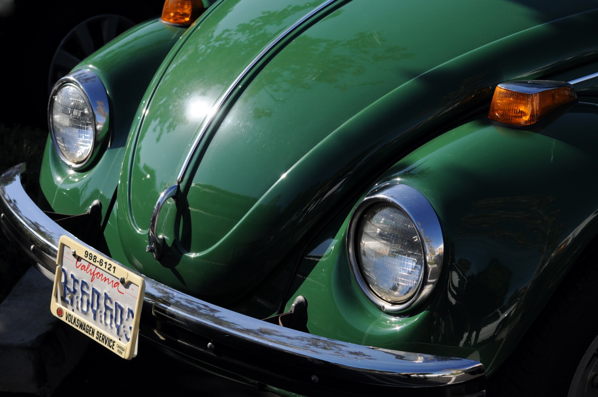 Vintage Green Volkswagen Bug