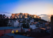 Akropolis in der Abenddämmerung