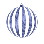 Boule de Noël métallique bleue