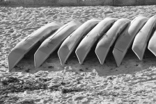 Canoes on the sand