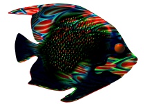 Fantasy Abstract Op-Art Fish