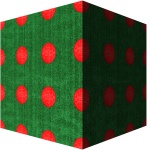 Boîte de Noël Vert avec Red Spots