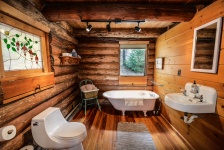 Baño de Log Cabin