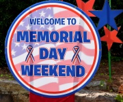 Memorial Day Welcome Sign
