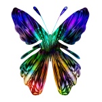 Multi-Colored Op-Art Butterfly