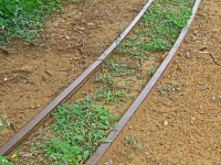 Narrow gauge train tracks