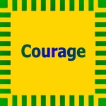 Neon Green and Yellow Courage Label