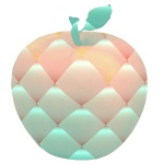 Pink Green Quilted Apple