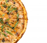 Pizza isoliert weißer Hintergrund