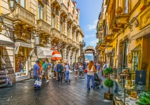 Shopping i Taormina Sicilien