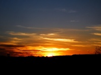Zachód słońca nad namibią