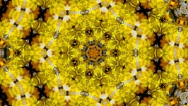 Yellow Kaleidoscope Background