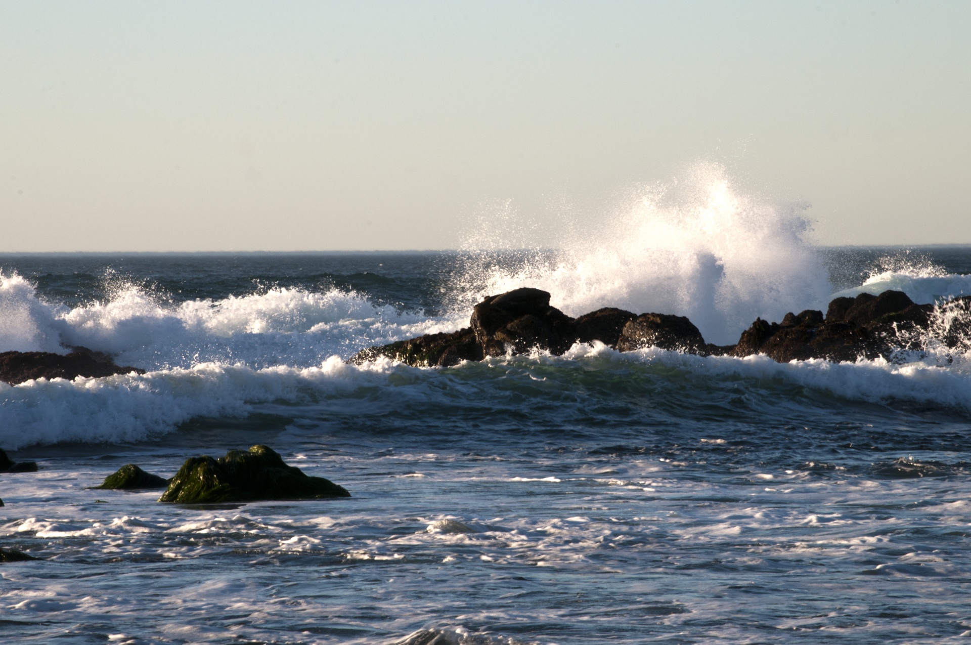 Crashing Waves On Rocks Free Stock Photo Public Domain Pictures