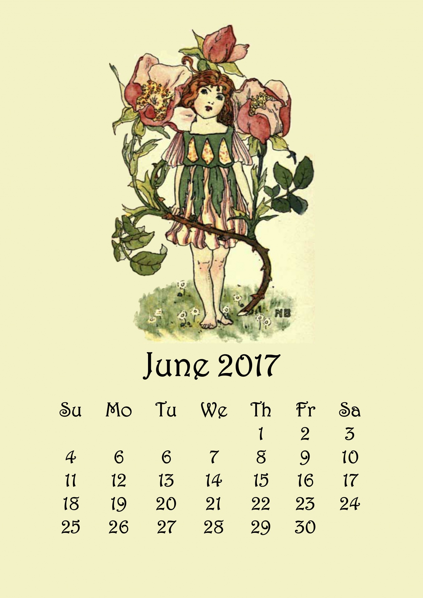 june-flower-fairy-calendar-free-stock-photo-public-domain-pictures