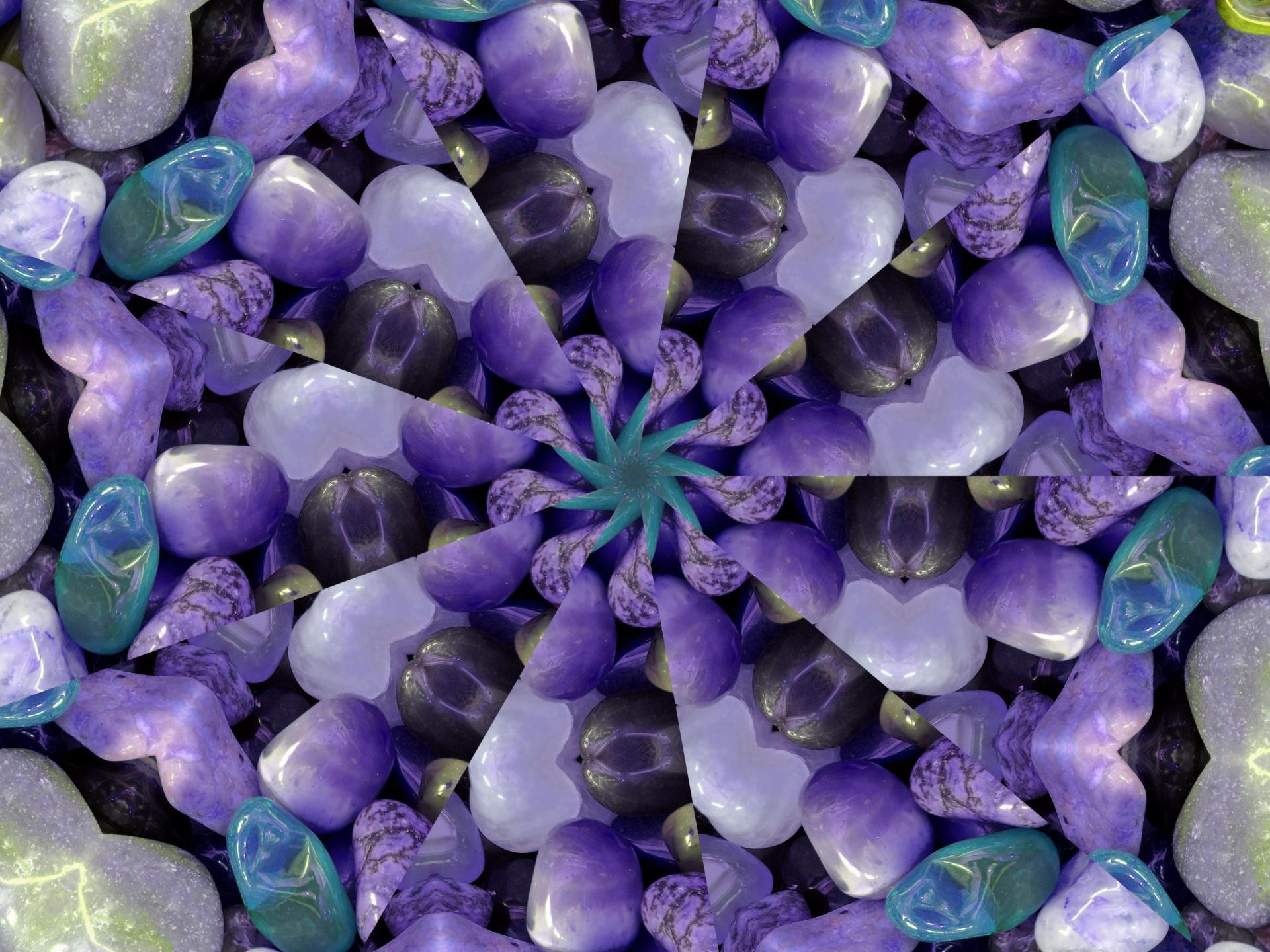 紫色的石头万花筒
