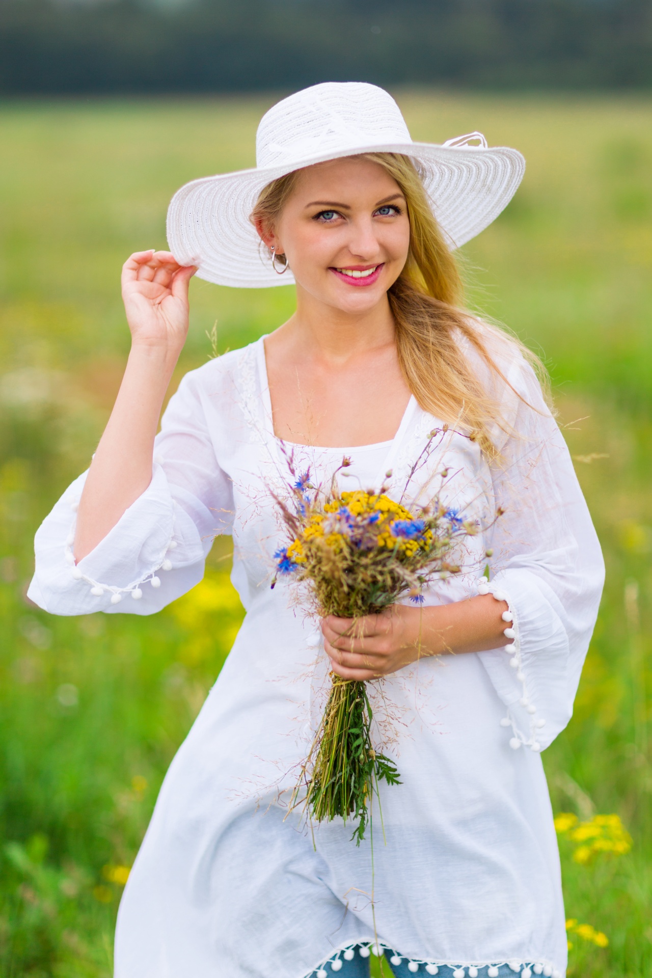 Woman In Meadow Free Stock Photo - Public Domain Pictures