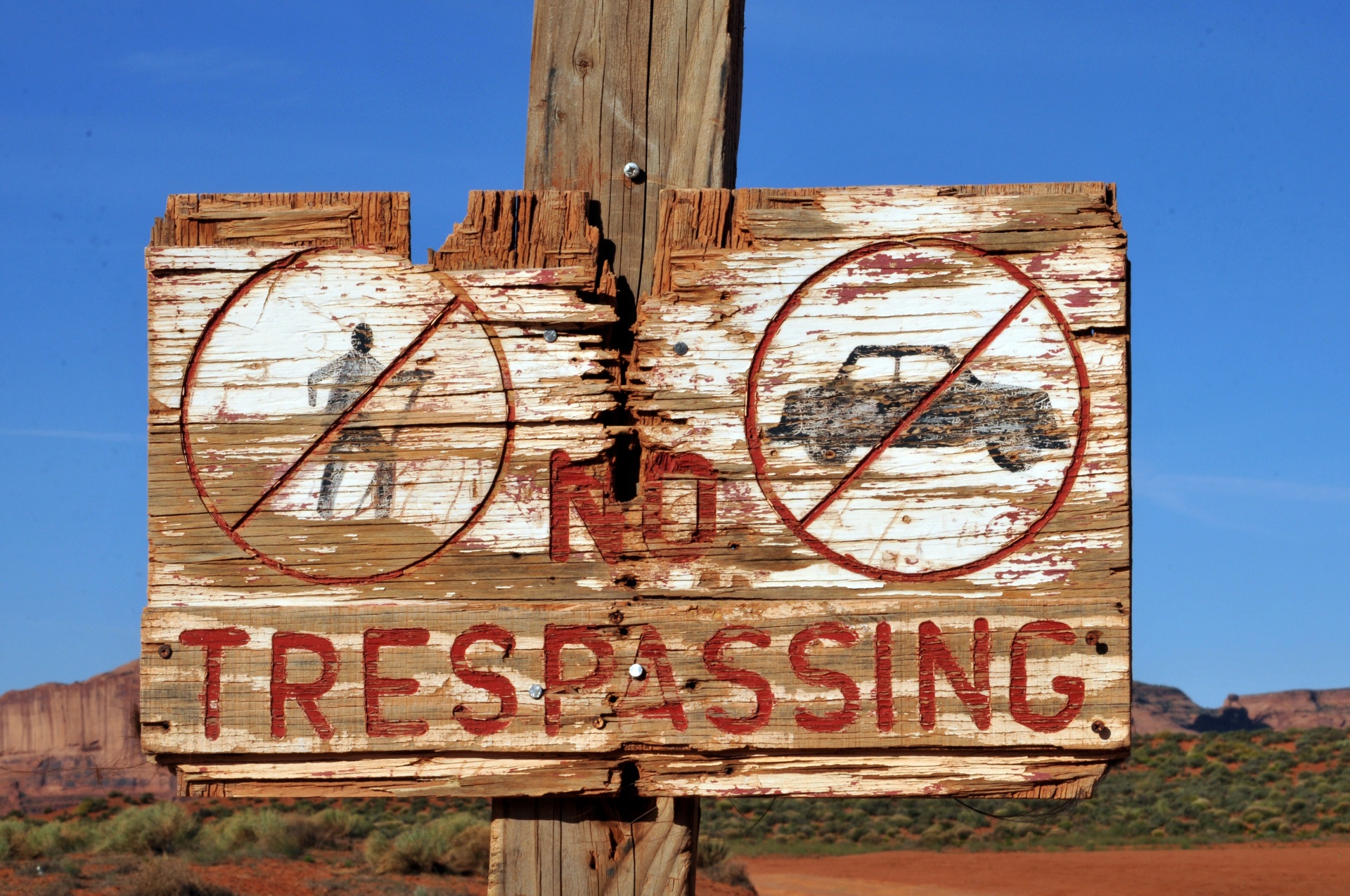 Wooden No Trespassing Sign Free Stock Photo Public Domain Pictures