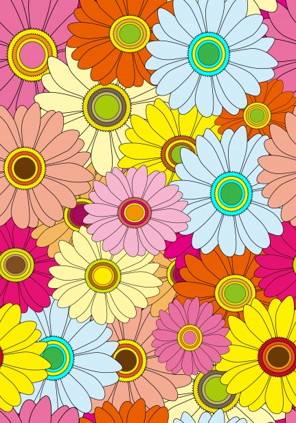 Floral Colorful Flowers Wallpaper Free Stock Photo - Public Domain Pictures