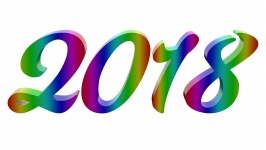 2018 cifre de Anul Nou lucioase