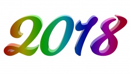 2018 Ilustração do número do ano novo