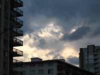 Balkons Daken en Wolken