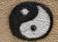 Graffiti Ying Yang Symbol