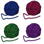 Illustrazione di filato a maglia