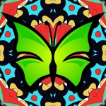Mandala-Schmetterling