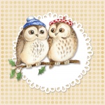 Owls Vintage Card Template