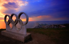 Portland olympiska solnedgången