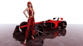 Race Car With Model