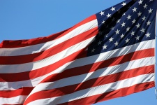 Bandiera degli Stati Uniti e Blue Sky