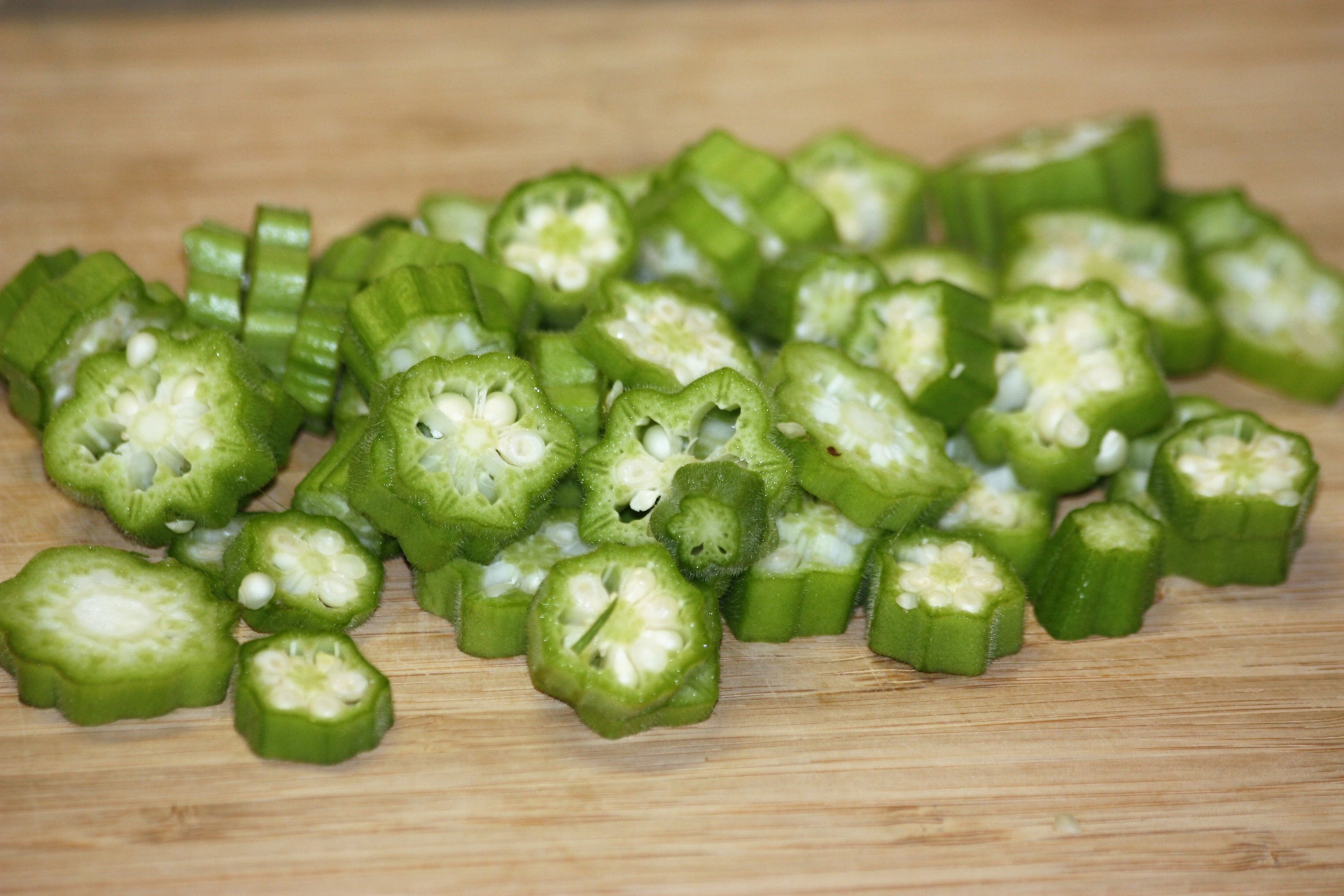 Sliced Okra Close-Up Free Stock Photo - Public Domain Pictures