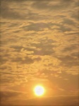 Vacker soluppgångsfingermålning