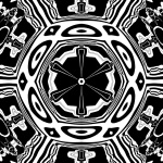 Black And White Symmetric Drawing