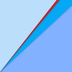 Triangles bleus avec bande rouge