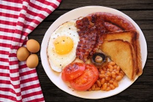 Frukost ägg och bacon